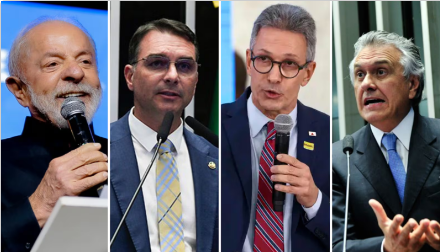 Lula lidera 1º turno, mas empata tecnicamente no 2º com Flávio, Zema e Caiado, aponta BTG/Nexus